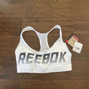White Reebok sports bra